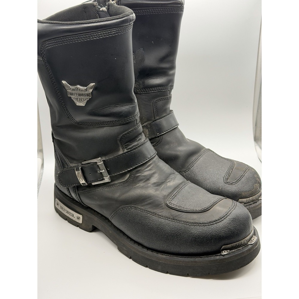 Harley-Davidson Men's Shift Leather Motorcycle Riding Boots Black 12M D95115